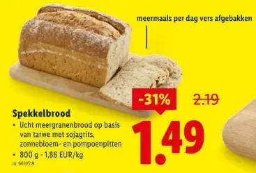Promotie: Spekkelbrood