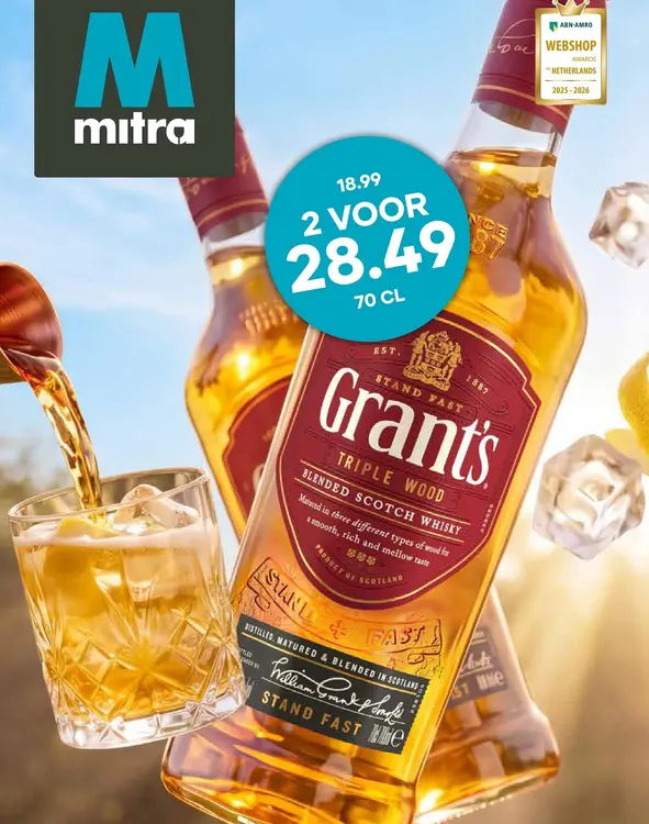 Aanbieding: Grant's Triple Wood Blended Scotch Whisky