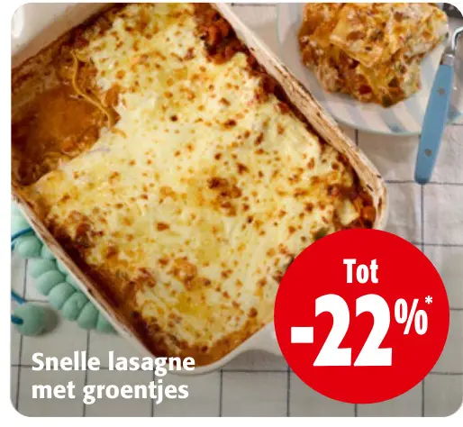 Promotie: Snelle lasagne met groentjes