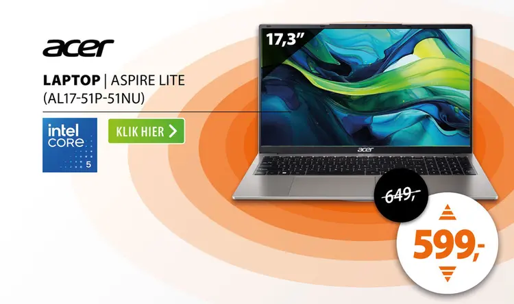 Aanbieding: Acer Aspire Lite (AL17-51P-51NU)