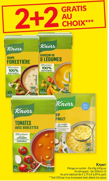 Offre: Potage en sachet ou en tétrapack