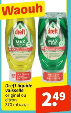 Offre: Dreft liquide vaisselle