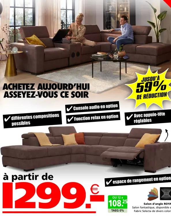 Offre: Salon d'angle ROYA