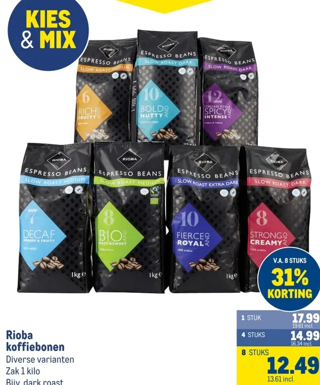 Aanbieding: Rioba koffiebonen