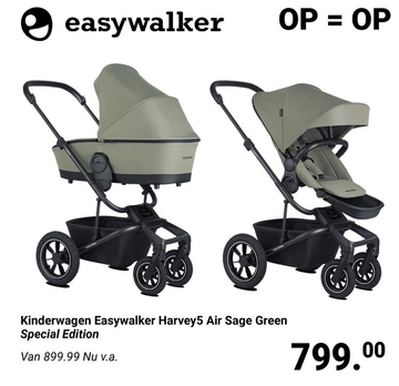 Aanbieding: Kinderwagen Easywalker Harvey5 AIR Sage Green Special Edition