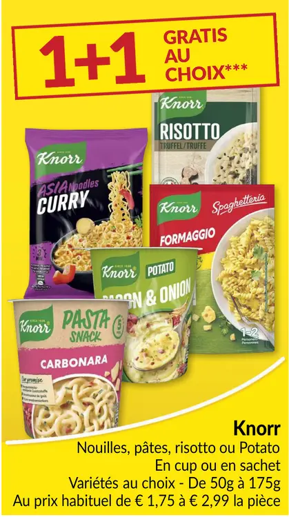 Offre: Nouilles, pâtes, risotto ou Potato