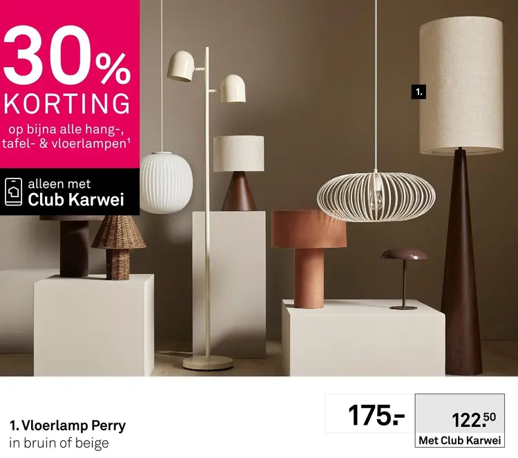 Aanbieding: Bijna alle hang-, tafel- & vloerlampen