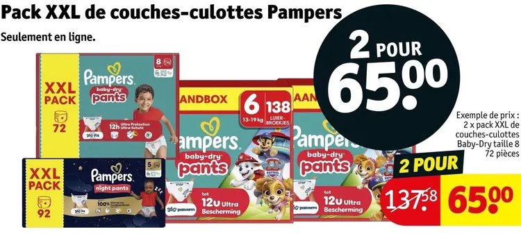 Offre: Pack XXL de couches-culottes