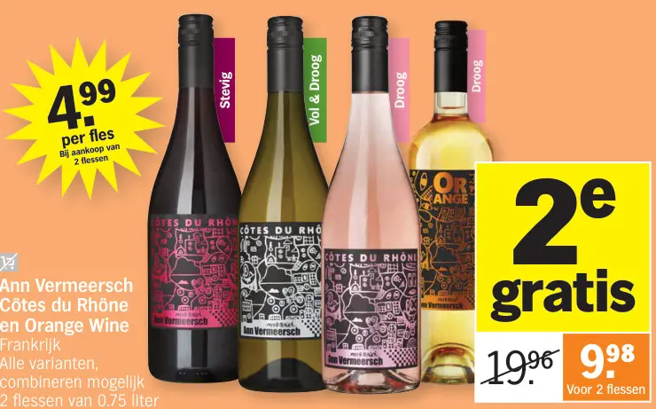 Promotie: Ann Vermeersch Côtes du Rhône en Orange Wine