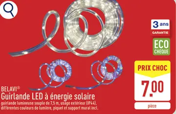 Offre: Guirlande LED à énergie solaire