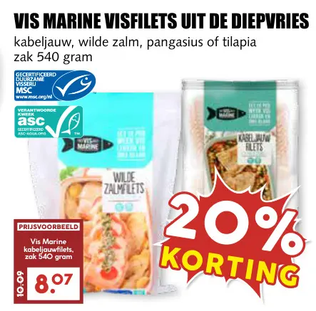 Aanbieding: Vis Marine visfilets uit de diepvries