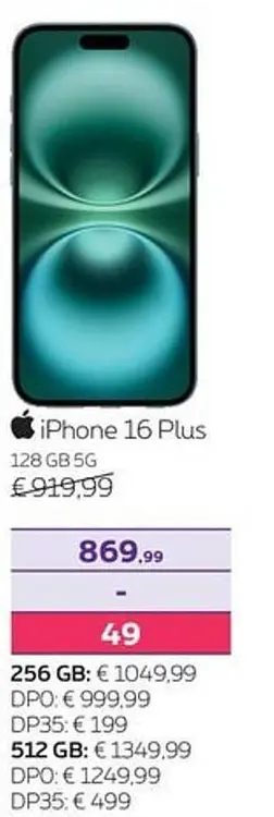 Promotie: iPhone 16 Plus
