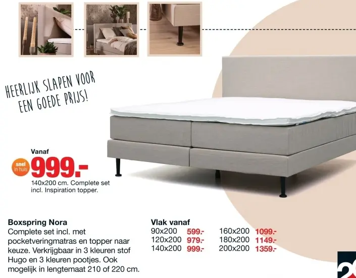 Aanbieding: Boxspring Nora