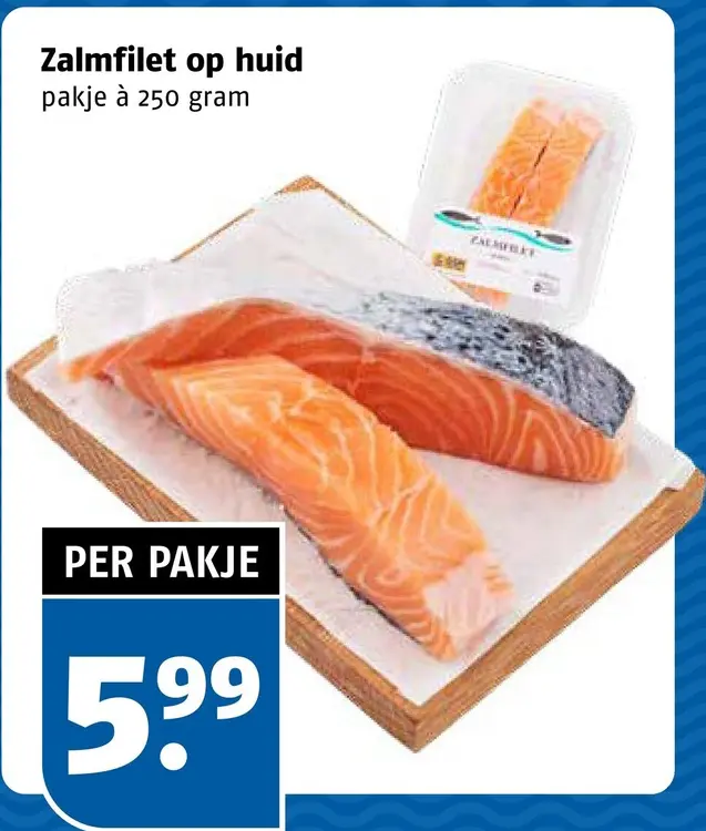 Aanbieding: Zalmfilet op huid