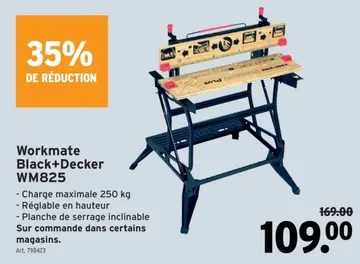 Offre: Workmate Black+Decker WM825