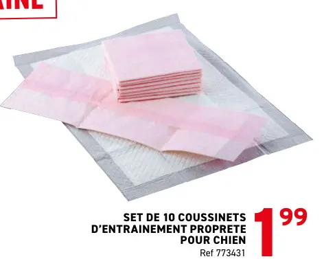 Offre: Coussinets d'entrainement proprete pour chien