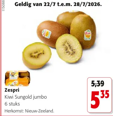Promotie: Kiwi Sungold jumbo