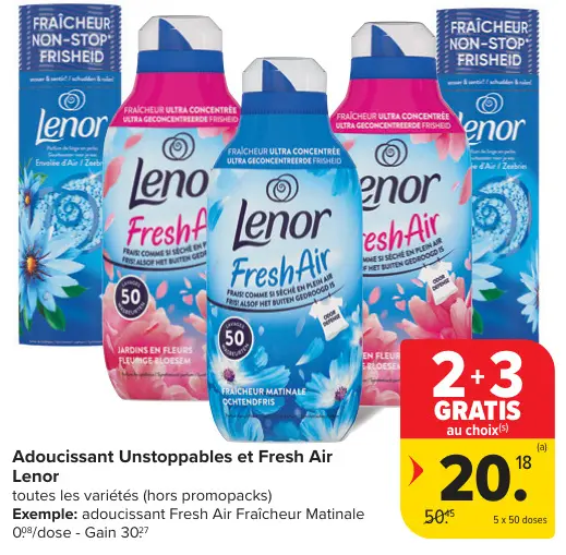 Offre: Adoucissant Unstoppables et Fresh Air