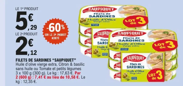 Offre: Filets de sardines