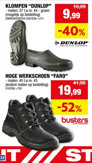 Promotie: Busters Hoge schoen Faro 41