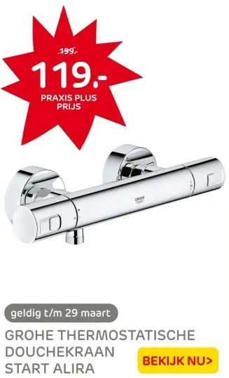 Aanbieding: Thermostatische douchekraan start alira