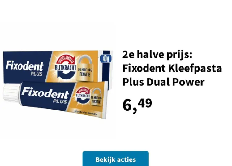 Aanbieding: Fixodent Kleefpasta Plus Dual Power