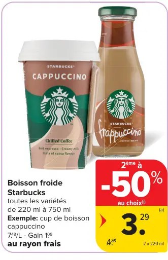 Offre: Boisson froide