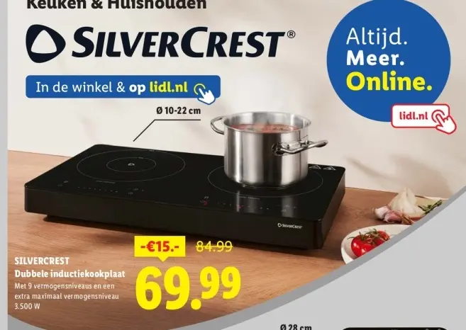 Aanbieding: Dubbele inductiekookplaat