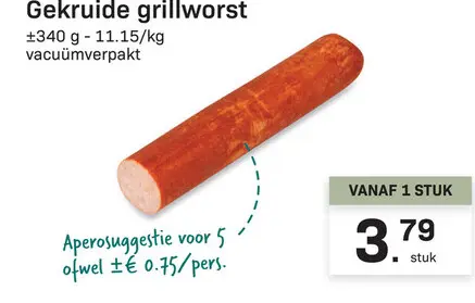 Promotie: Gekruide grillworst