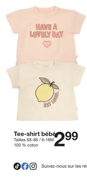 Offre: Tee-shirt bébé