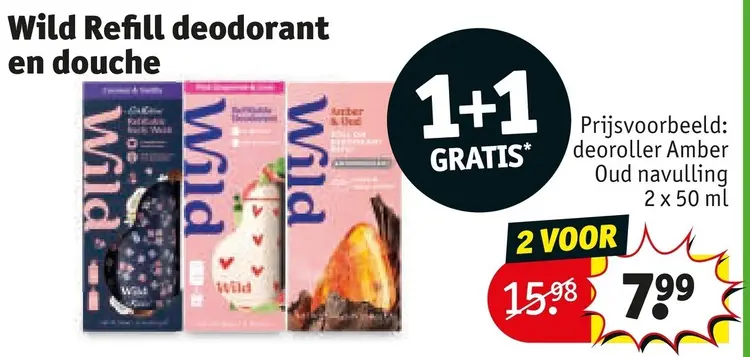 Aanbieding: Wild Refill deodorant en douche