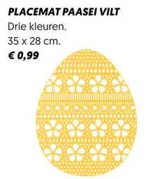 Placemat paasei vilt