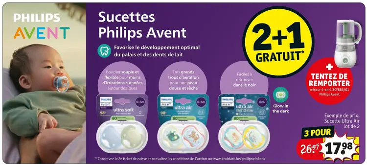Offre: Sucettes Philips Avent
