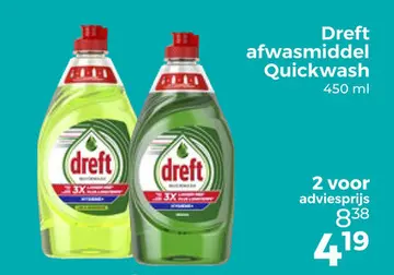 Aanbieding: Dreft afwasmiddel Quickwash