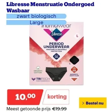 Aanbieding: Libresse Menstruatie Ondergoed Wasbaar