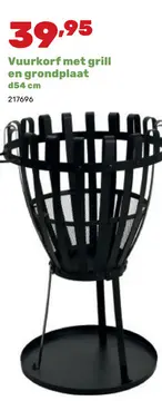 Aanbieding: Vuurkorf met grill en grondplaat