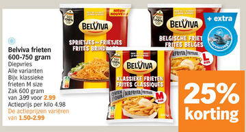 Aanbieding: Belviva frieten