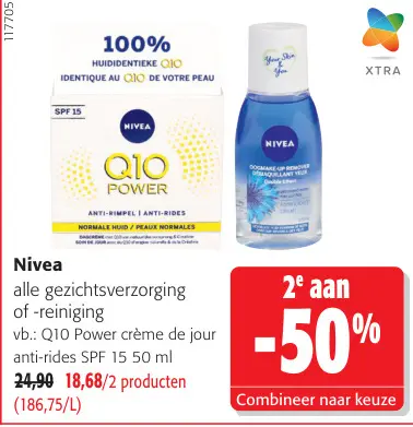 Promotie: Nivea alle gezichtsverzorging of -reiniging 
