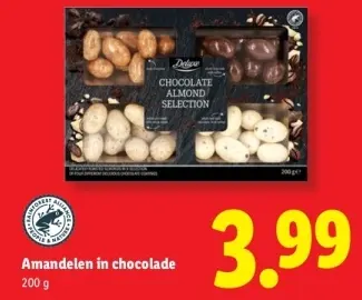 Aanbieding: Amandelen in chocolade