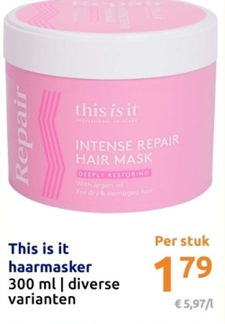 Aanbieding: This is it haarmasker