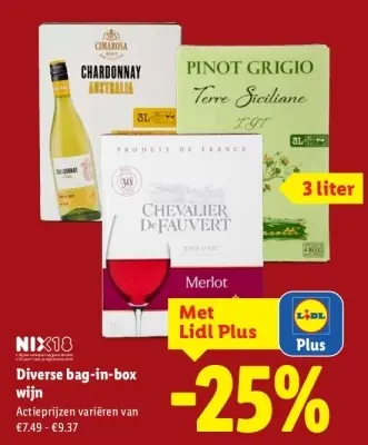 Aanbieding: Diverse bag-in-box wijn