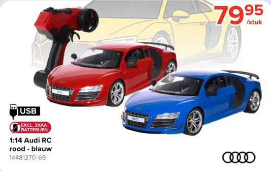 Aanbieding: RC Audi - USB - Rood