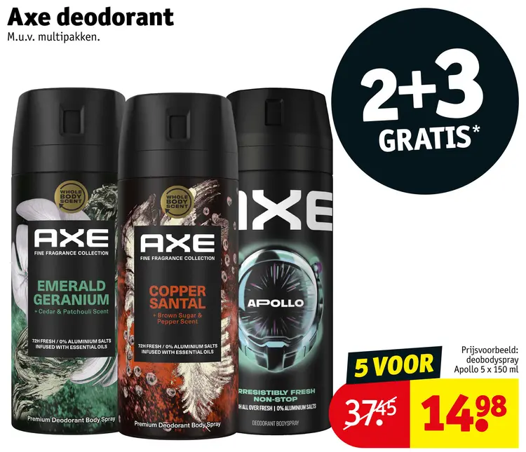 Aanbieding: Axe deodorant
