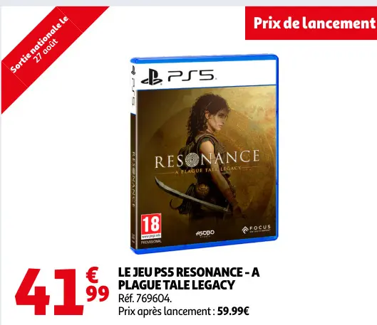 Promotie: Le jeu ps5 resonance - a plague tale legacy