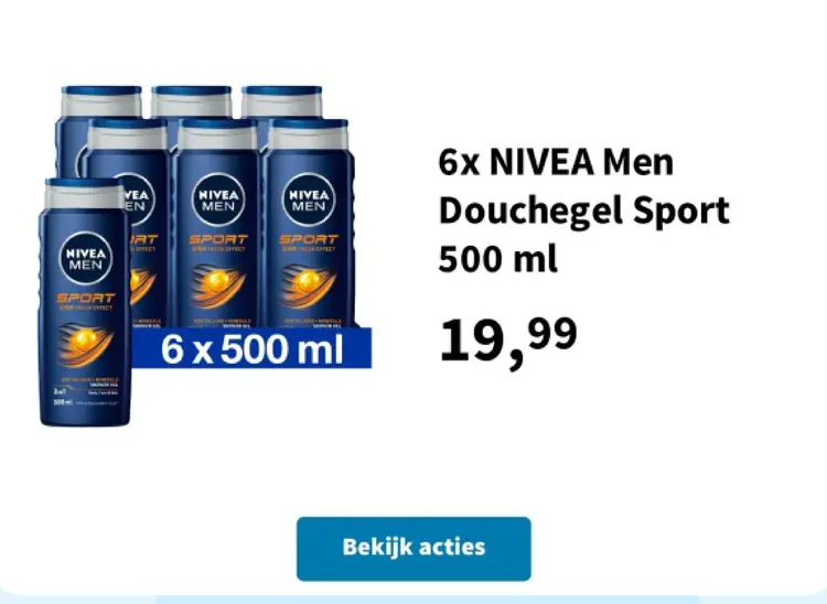 Promotie: NIVEA Men Douchegel Sport