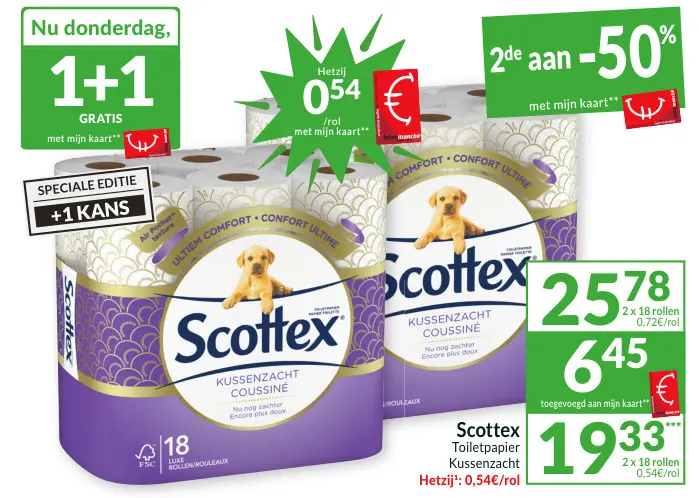 Aanbieding: Toiletpapier Kussenzacht