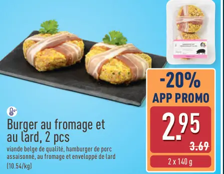 Offre: Burger au fromate et au lard
