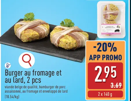 Offre: Burger au fromage et au lard