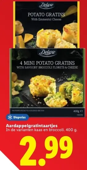 Aanbieding: Aardappelgratintaartjes