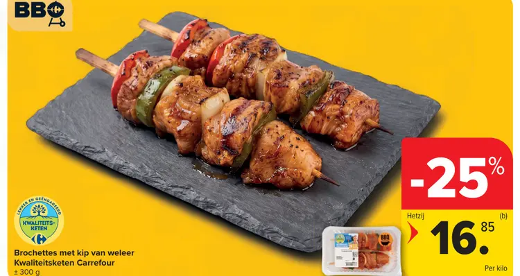 Promotie: Brochettes met kip van weleer